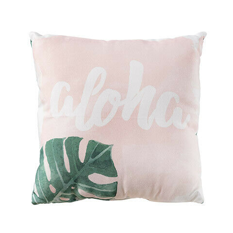 Darice Aloha Palm Decorative Pillow: Fabric, 18 x 18 inches