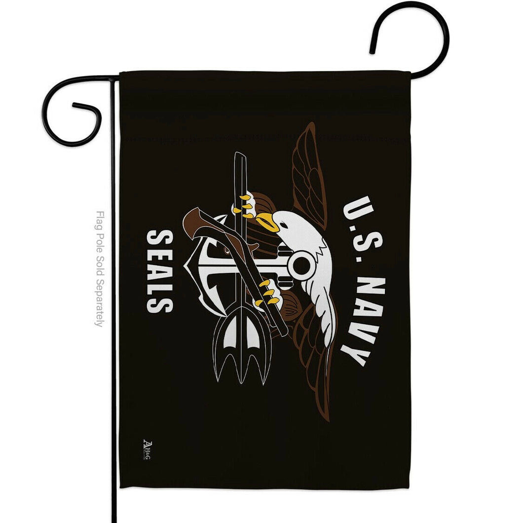 Two Group Flag Navy Seals Armed Forces Military Decor Flag
