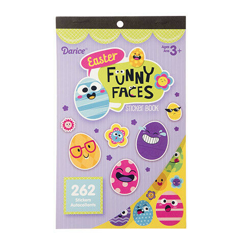 Darice Easter Funny Faces Sticker Book: 262 stickers