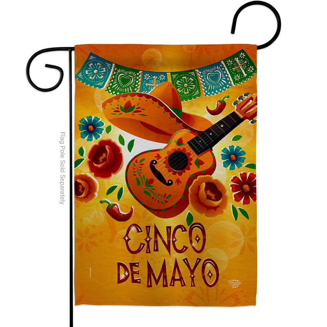 Two Group Flag Flag Dance De Mayo Cinco Mexico Garden House 2-Sided Home