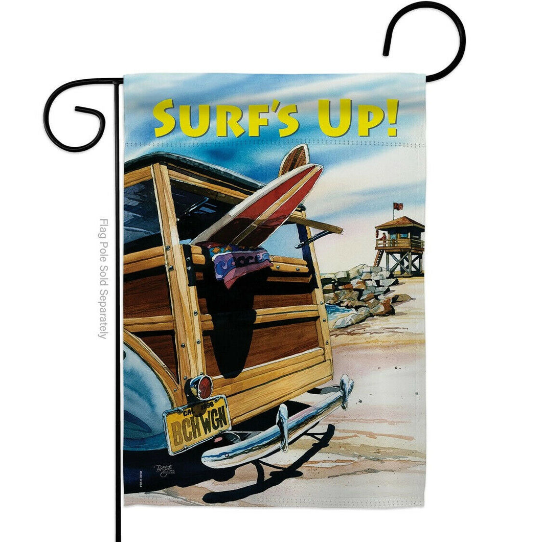 Two Group Flag Beachagon Summertime Fun and Sun Surf Vehicle Decor Flag
