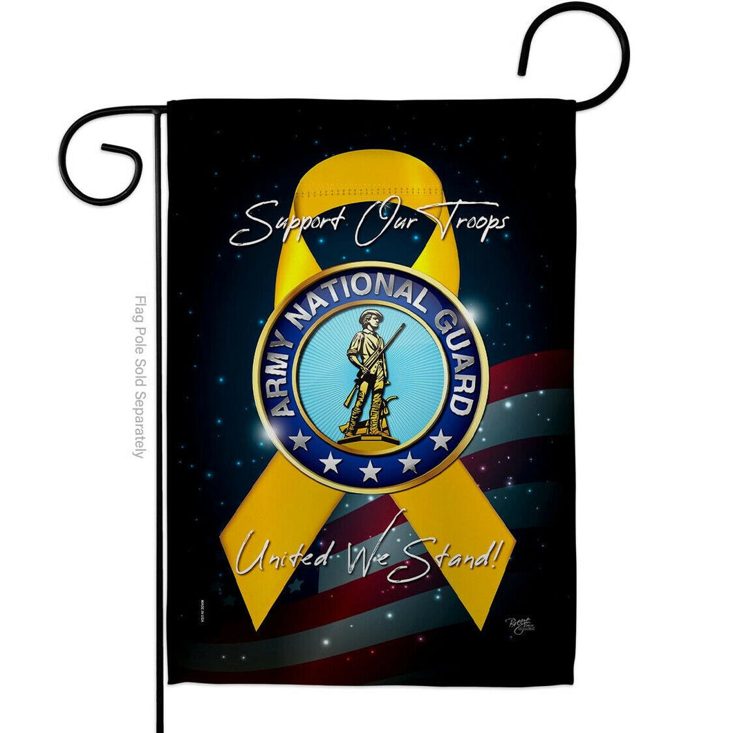 Two Group Flag Support Army National Guard Armed Forces Military Decor Flag