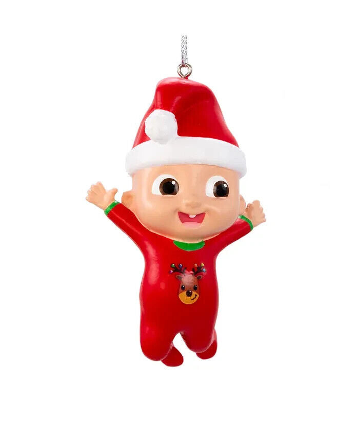 Cocomelon Blow Mold JJ With Santa Hat Ornament CO1212