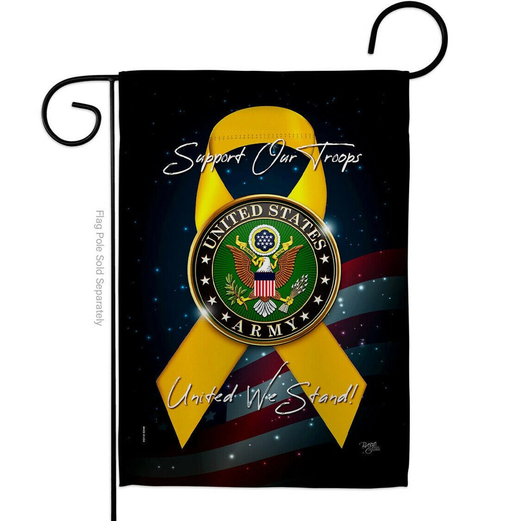 Two Group Flag Support Army Armed Forces Military Ribbon Decor Flag