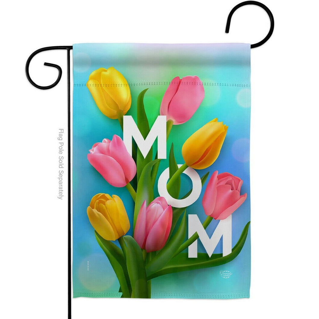 Two Group Flag Happy Mom's Day Family Mother Floral Decor Flag