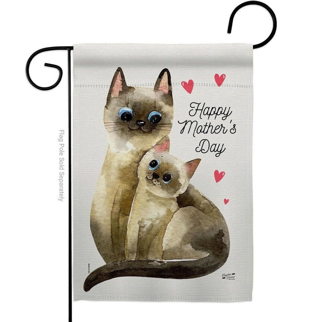 Two Group Flag Kitty Mother's Day Family Mother Cat Decor Flag