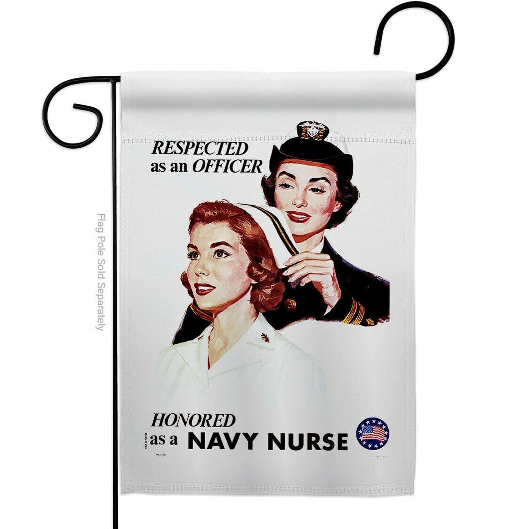Two Group Flag Honor Navy Nurse Armed Forces Military US Historic Flag