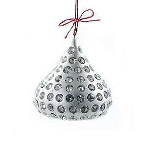 Hershey Silver Kiss With Rhinestone Ornament HY0334