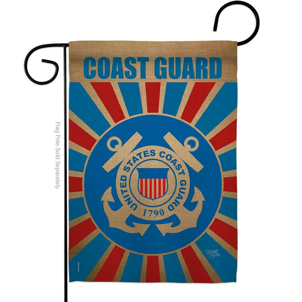 Two Group Flag Coast Guard Armed Forces Military Decor Flag