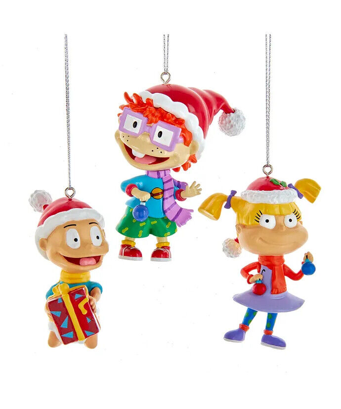 Set of 3 Rugrats Angelica, Chuckie and Tommy Blow Mold Ornaments  RG1211