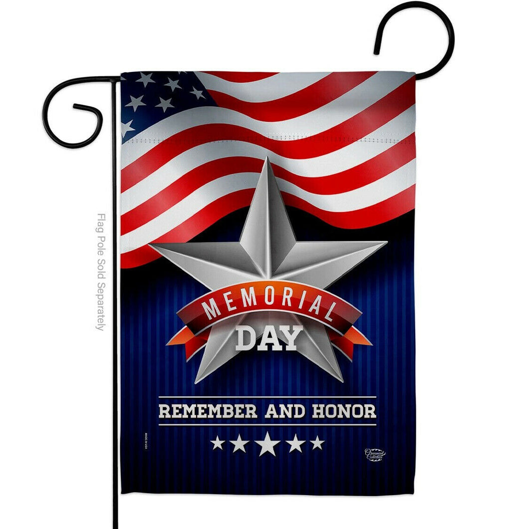 Two Group Flag Memorial Day Star Americana Decor Flag