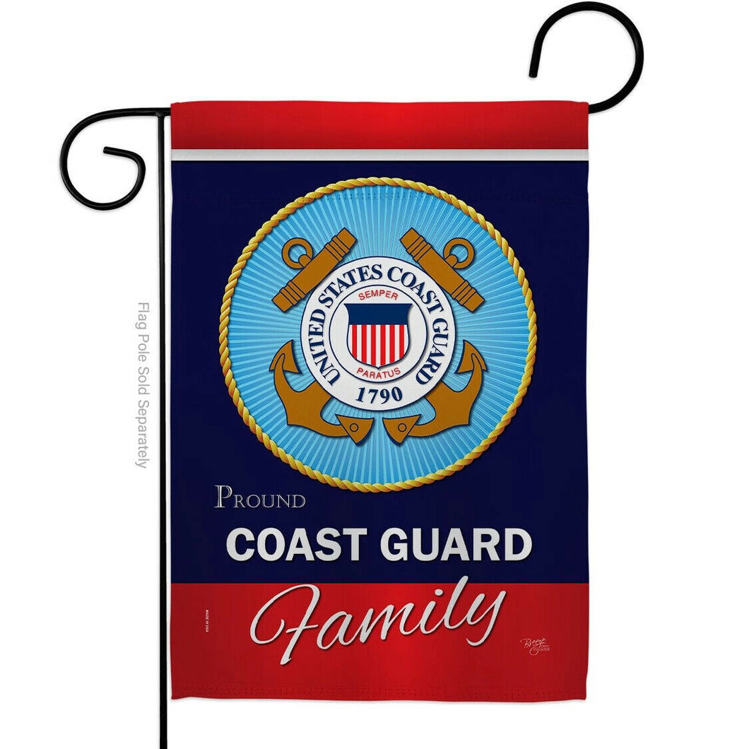 Two Group Flag Coast Guard Proudly Family Armed Forces Military Decor Flag