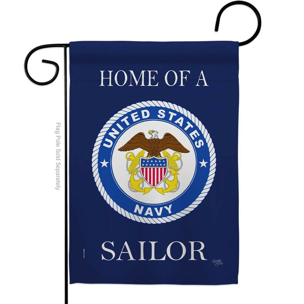 Two Group Flag Home of Navy Sailor Armed Forces Military Decor Flag