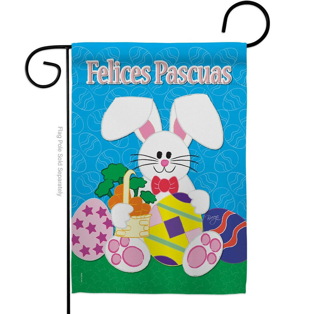 Two Group Flag Felices Pascuas Springtime Easter Critter Vegetable Flag