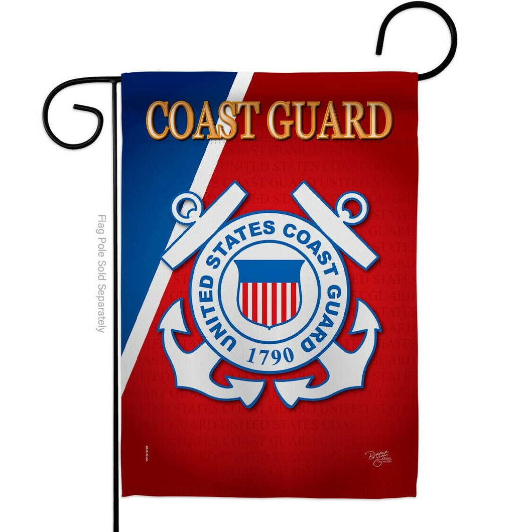 Two Group Flag Coast Guard Armed Forces Military Decor Flag