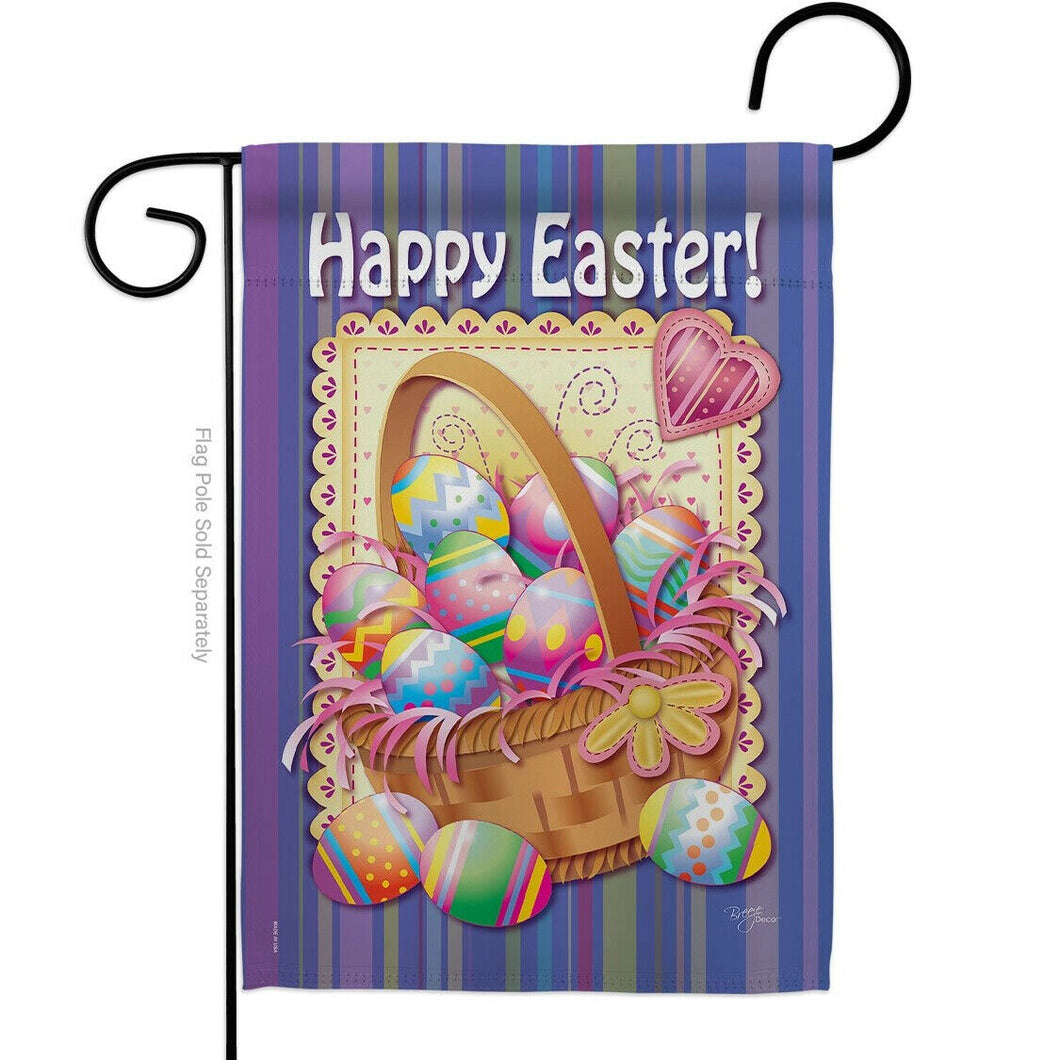 Two Group Flag Easter Basket Springtime Decor Flag