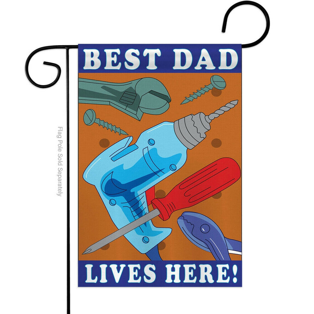 Two Group Flag Flag Best Dad Father Day Father'S Garden House 2-Sided Home