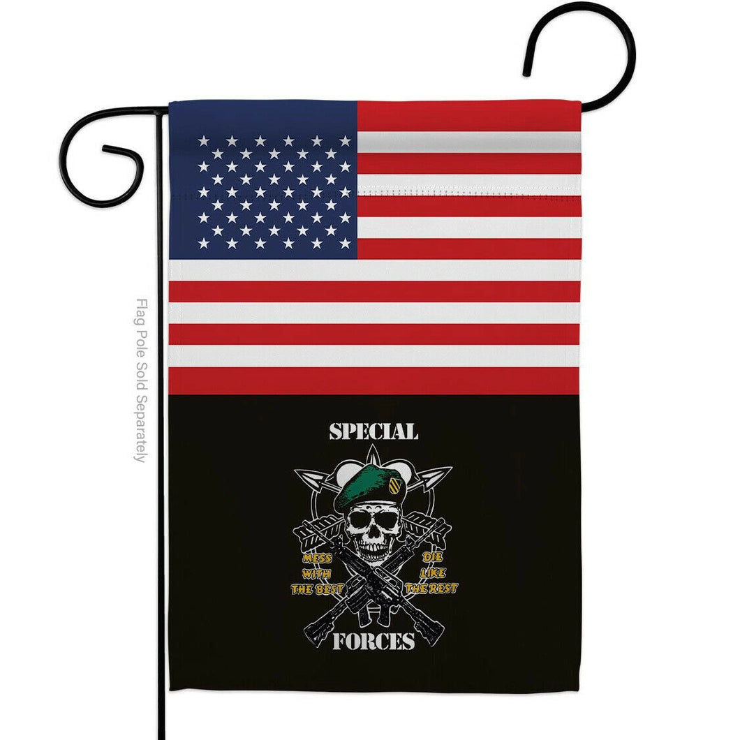 Two Group Flag US Special Forces Armed Military Service USA Army Decor Flag
