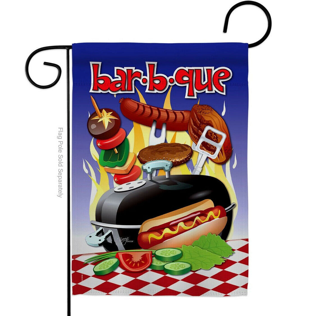 Two Group Flag Bar B Que Summertime Fun and Sun Decor Flag