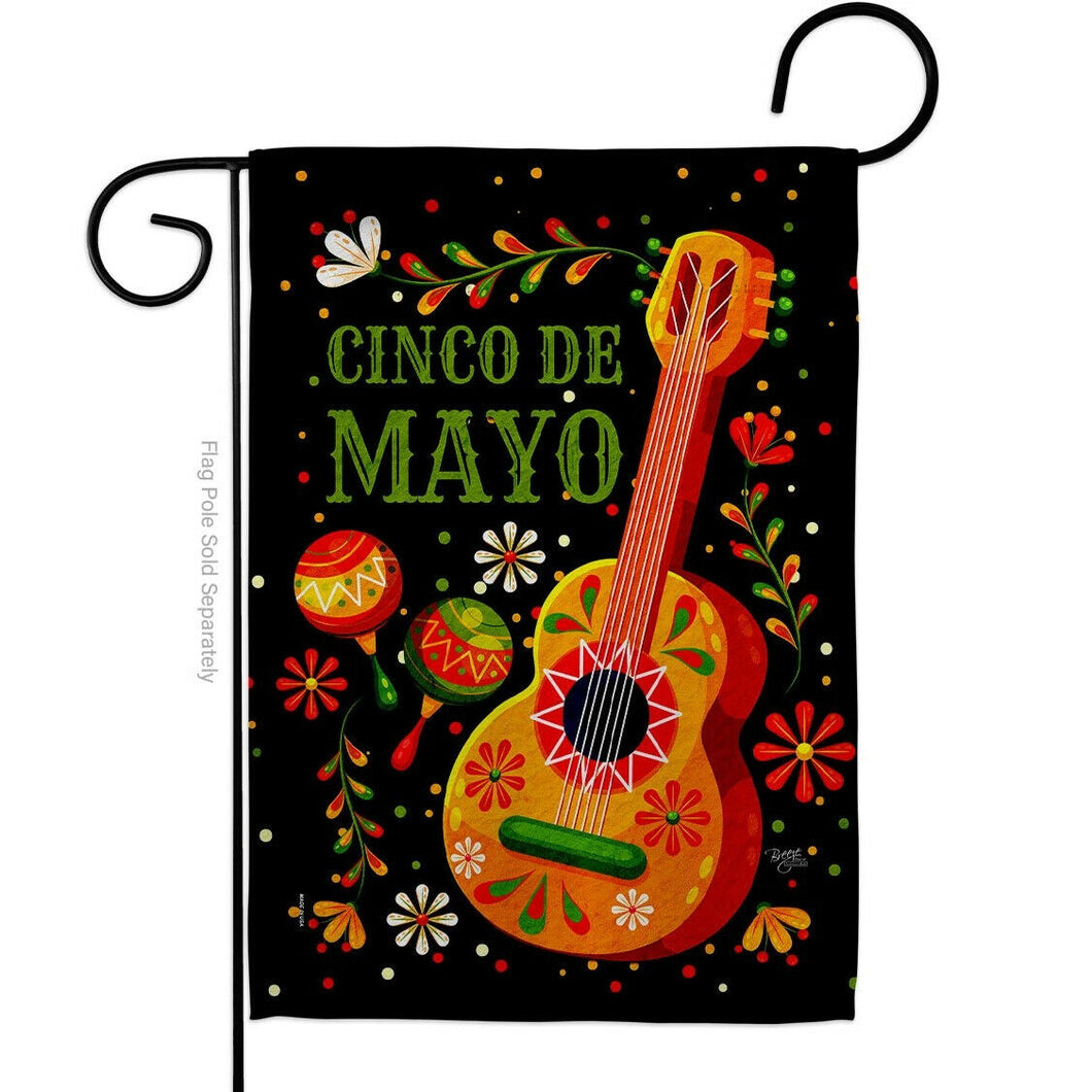 Two Group Flag Celebrate Cinco De Mayo Summertime Floral Mexico Decor Flag