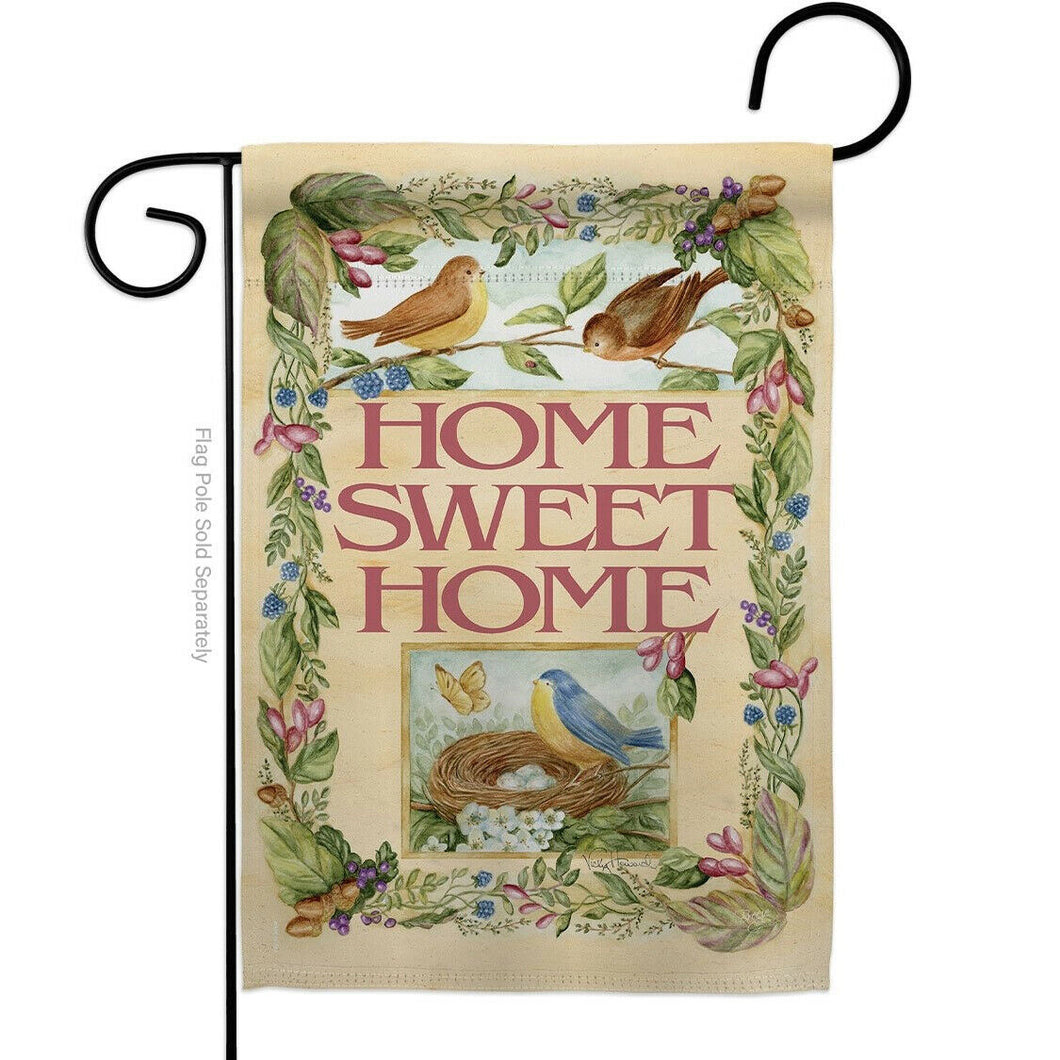 Two Group Flag Flagelcome Birds Spring Time Bird Sweet Home Floral Day