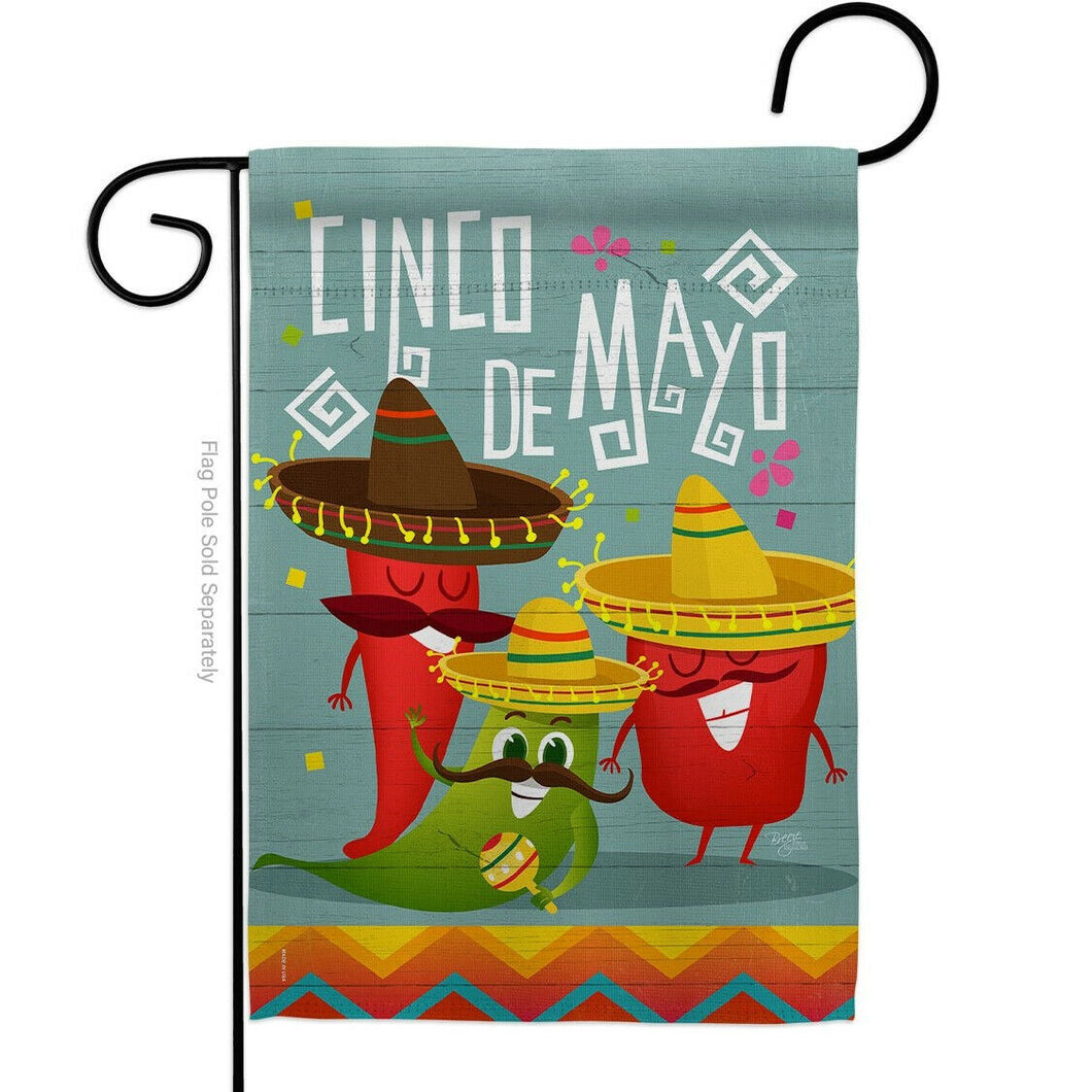 Two Group Flag Chili Pepper Cinco de Mayo Summertime Vegetable Mexico Flag