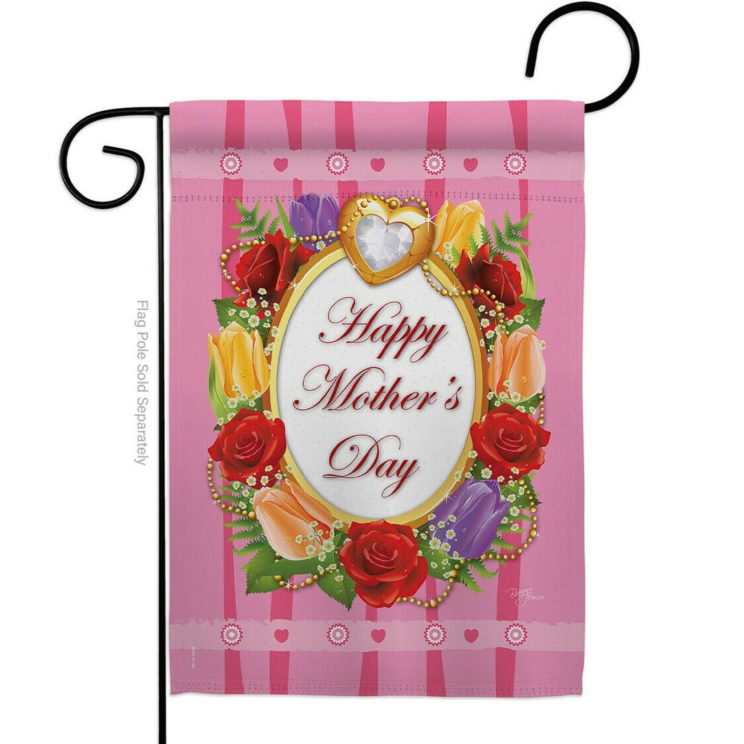 Two Group Flag Happy Mother's Day Family Mother Floral Decor Flag