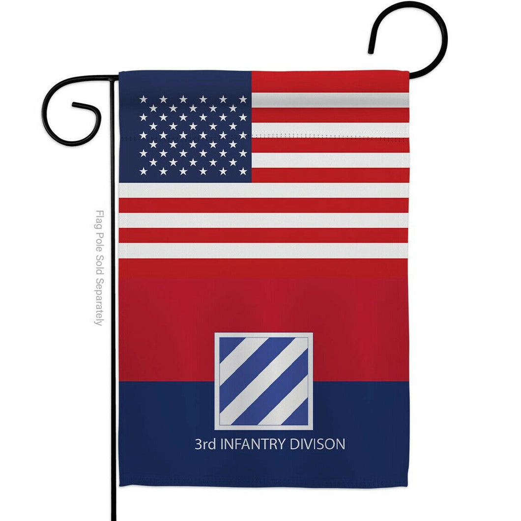 Two Group Flag US 3rd Infantry Division Armed Forces Military Army USA Flag