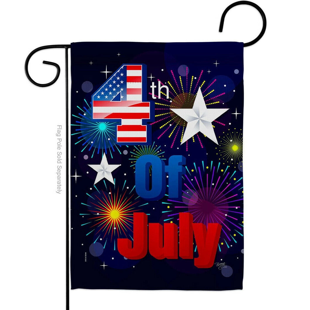 Two Group Flag Fireworks July 4th Americana Fourth of Decor Flag