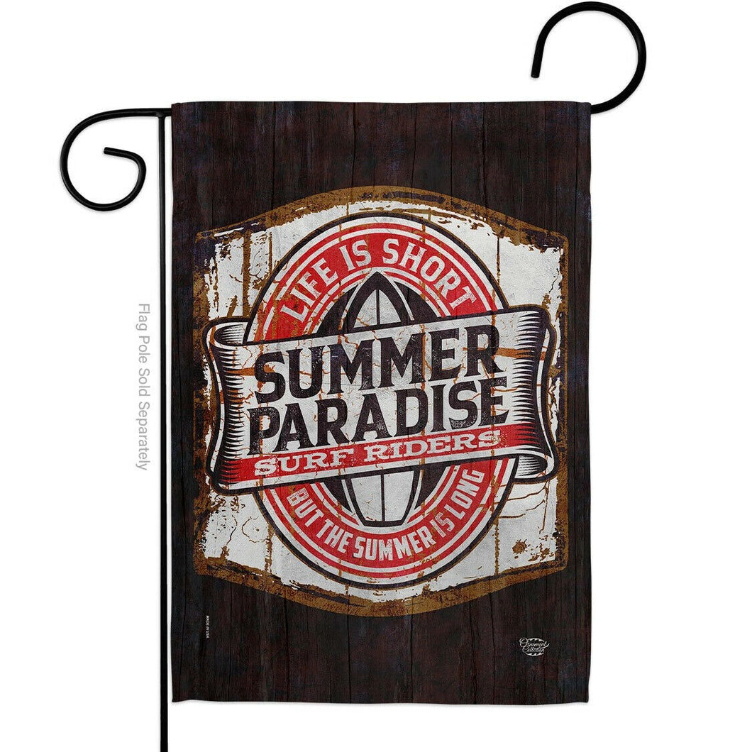Two Group Flag Summer Paradise Summertime Fun and Sun Surf Decor Flag
