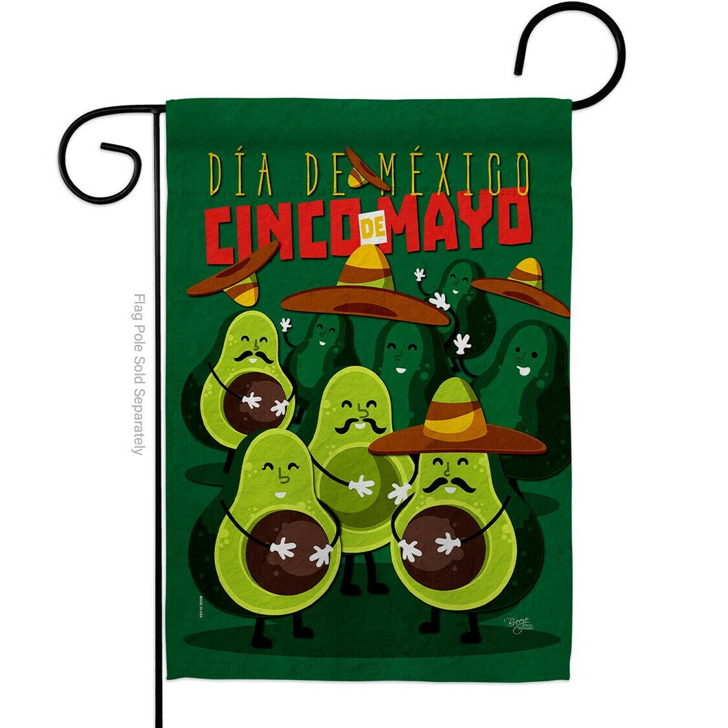 Two Group Flag Avocado Fiesta Summertime Cinco de Mayo Fruit Mexico Flag