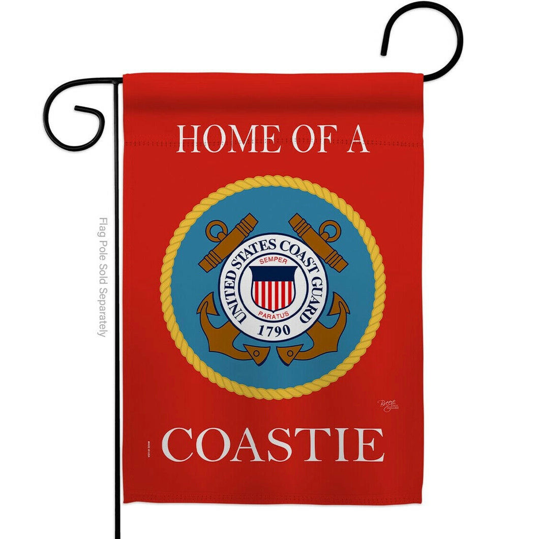 Two Group Flag Home of Coastie Armed Forces Military Coast Guard Decor Flag