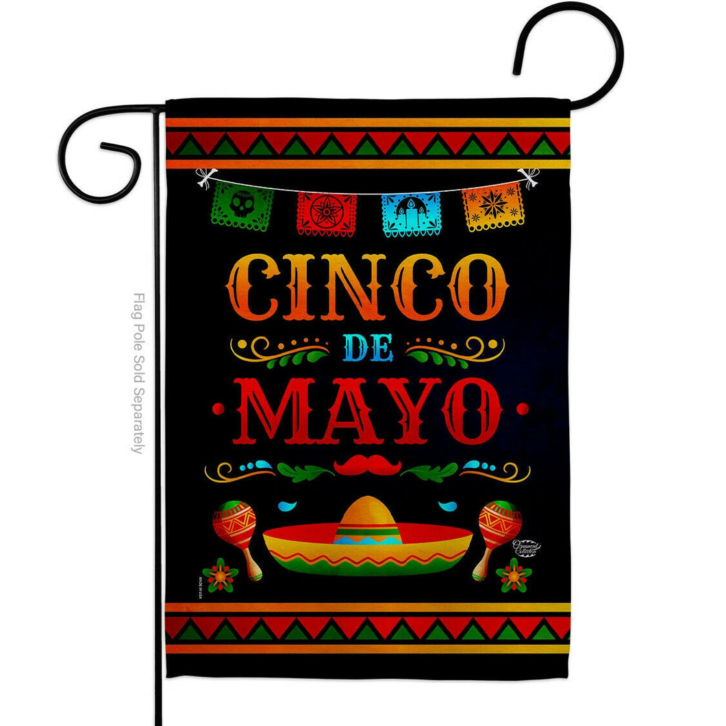 Two Group Flag Flag Party De Mayo Cinco Mexico Garden House 2-Sided Home