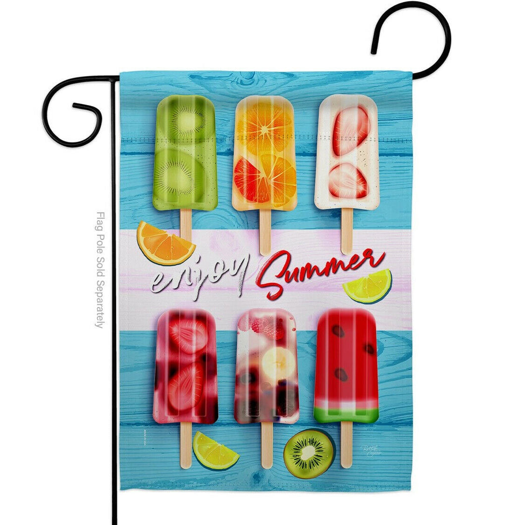 Two Group Flag Sweet Popsicles Summertime Fun and Sun Decor Flag