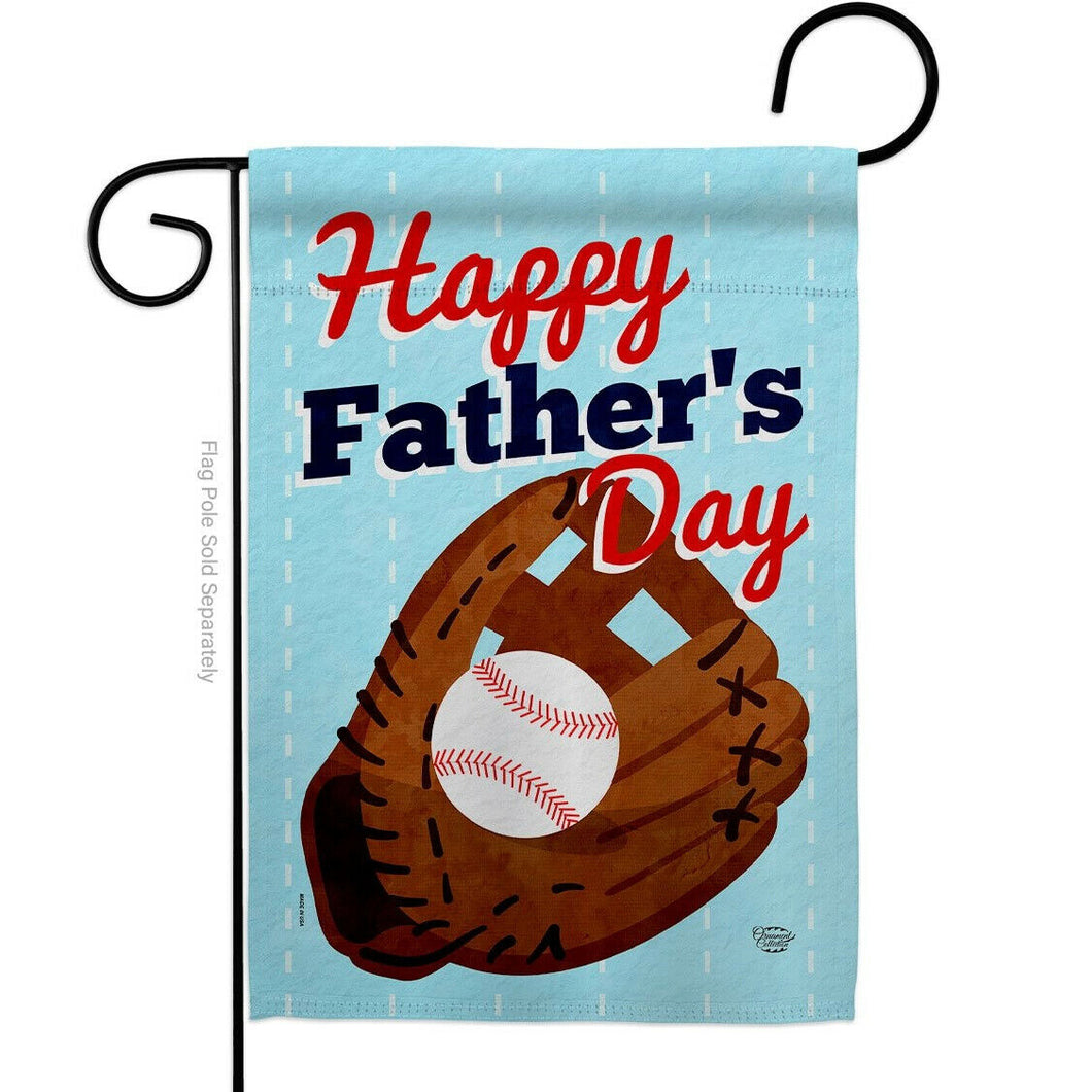 Two Group Flag Father's Day Game Family Father Baseball Decor Flag