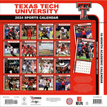 Load image into Gallery viewer, Turner Texas Tech Red Raiders 2024 Wall Calendar
