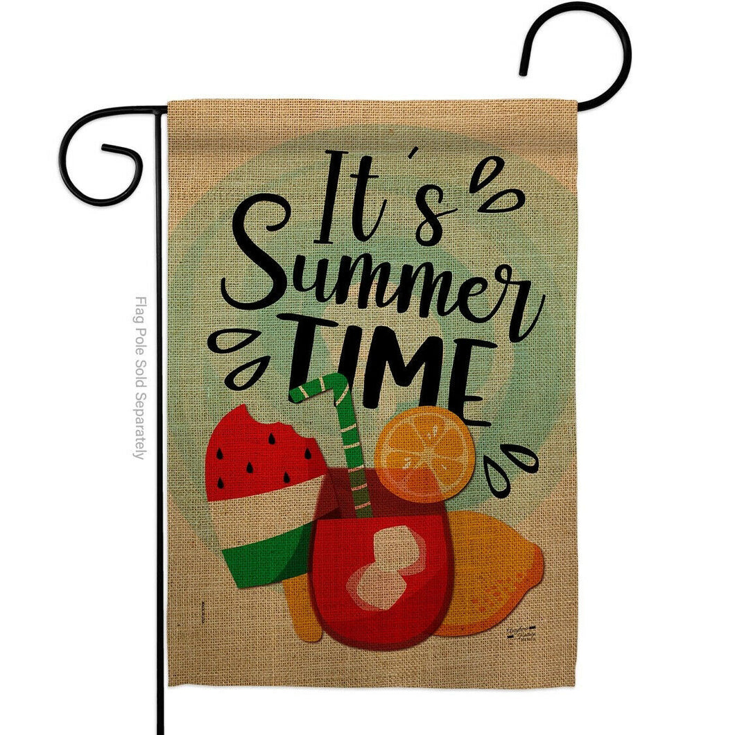 Two Group Flag It's Summer Time Summertime Fun and Sun Sweet Decor Flag