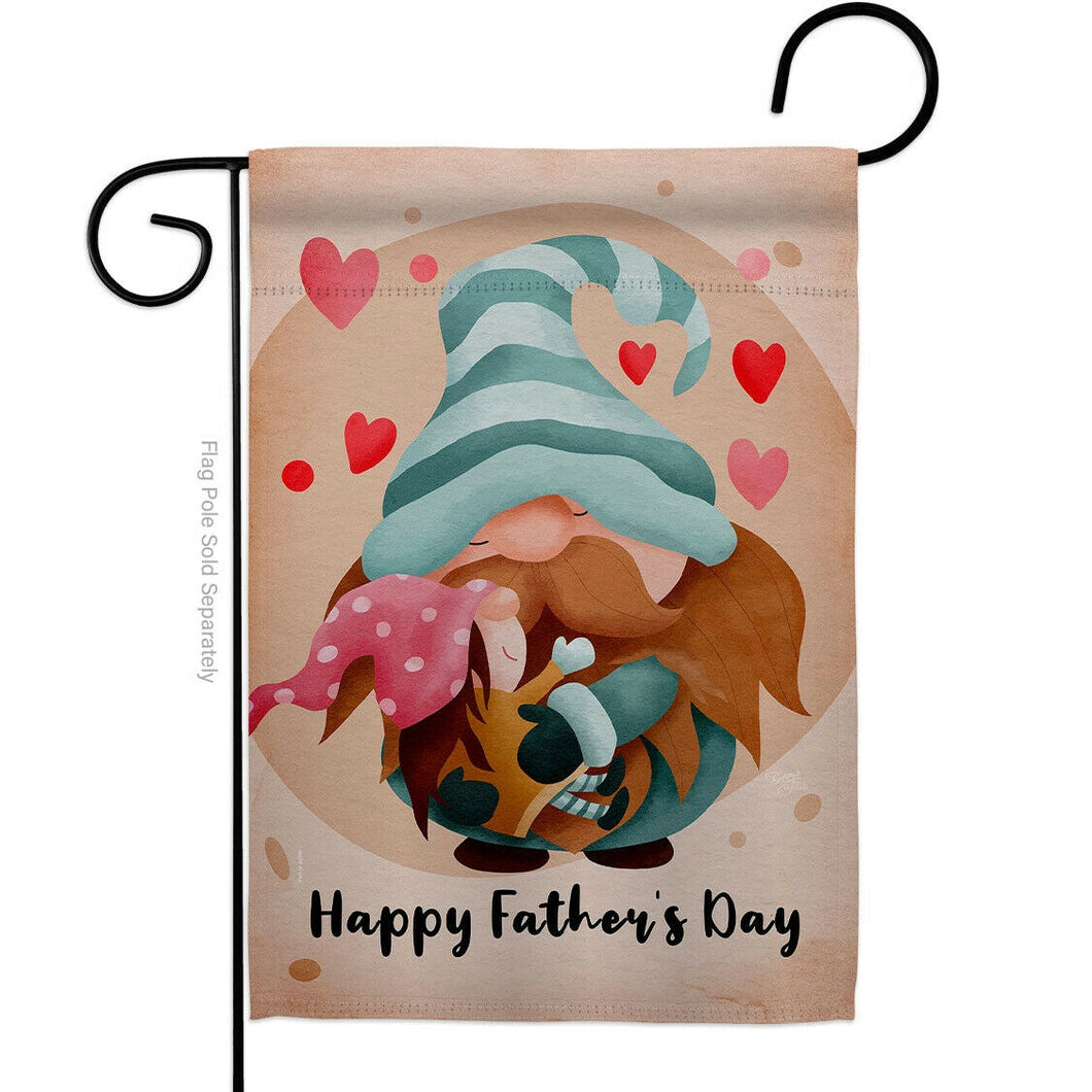 Two Group Flag Flag Father Gmone Day Gnome Garden House 2-Sided Home Décor
