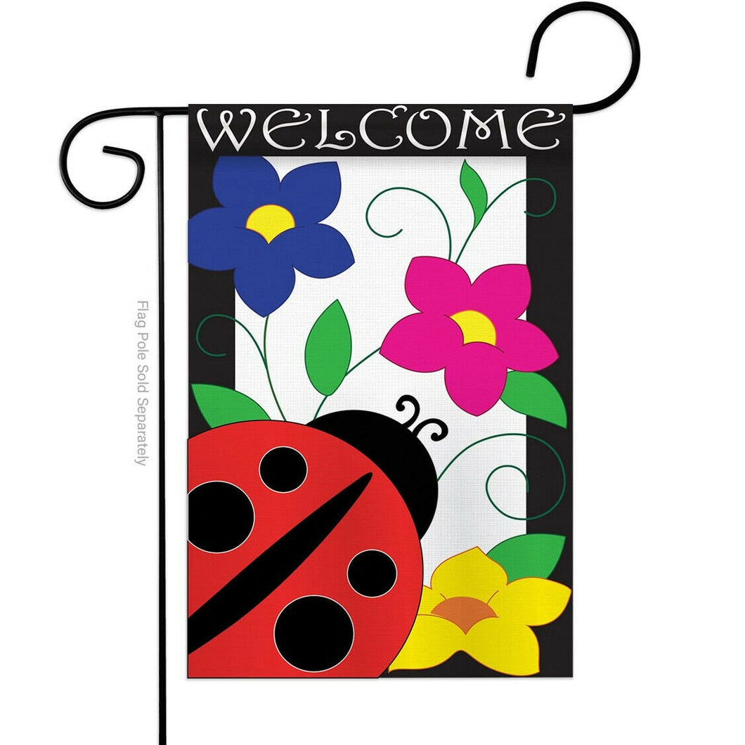 Two Group Flag Spring Ladybug Garden Friends Decor Flag