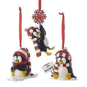 Set of 3 Penguin Ornaments