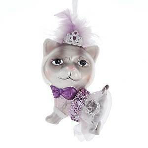 Glass Royal Splendor Cat Ornament